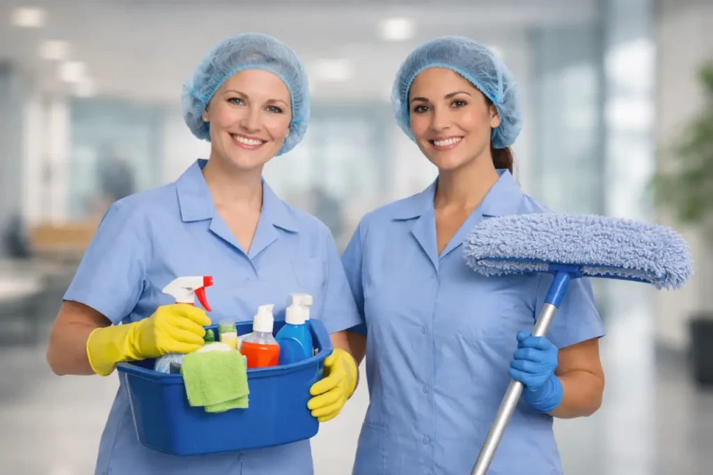 Des professionnelles du nettoyage souriantes